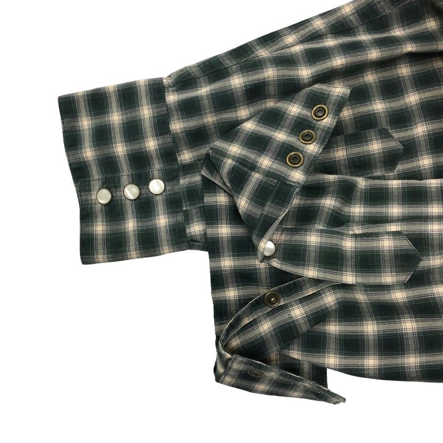 ポロ バイ ラルフローレン ウエスタンシャツ チェック柄 グリーン系 メンズ サイズLL Polo By RALPH LAUREN【LA】