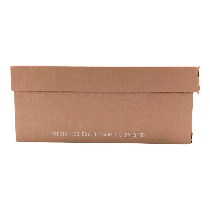 ミュウ ミュウ サンダル デニム ベルト サイズ38 インディゴ miu miu 約24.5cm【AFD3】