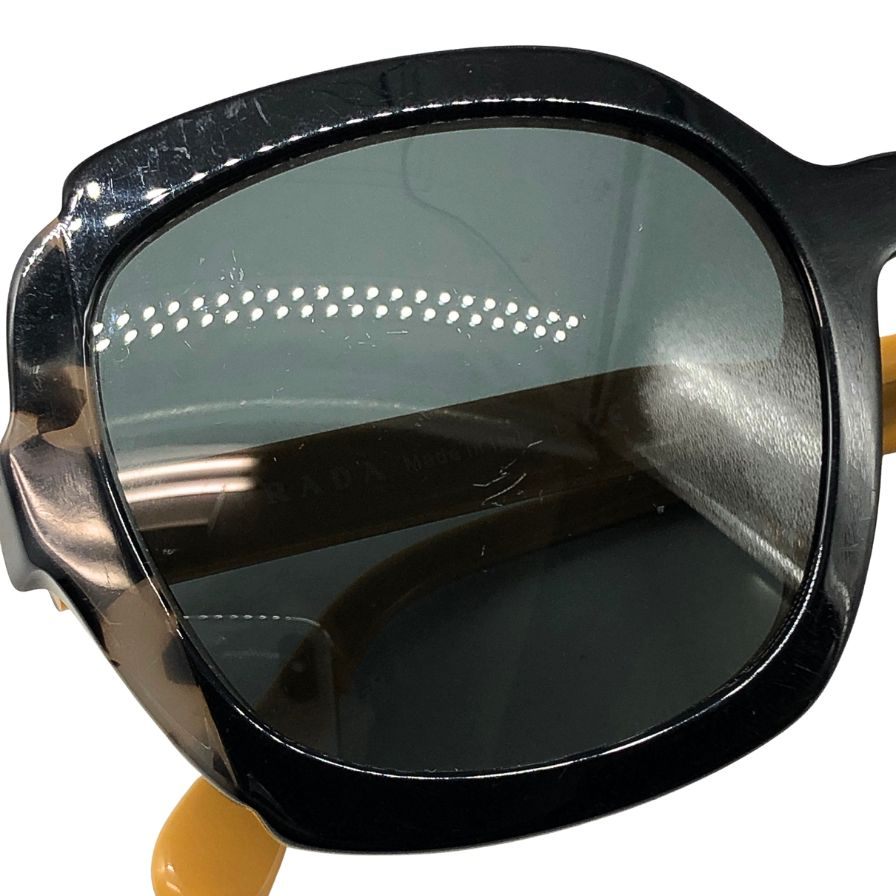 プラダ サングラス SPR 16U-F 54□21 レディース ブラック×マスタード PRADA【AFI16】