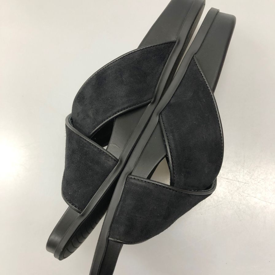 マノロブラニク スライドサンダル ブラック サイズUK6 Manolo Blahnik 約25.0cm【AFD5】