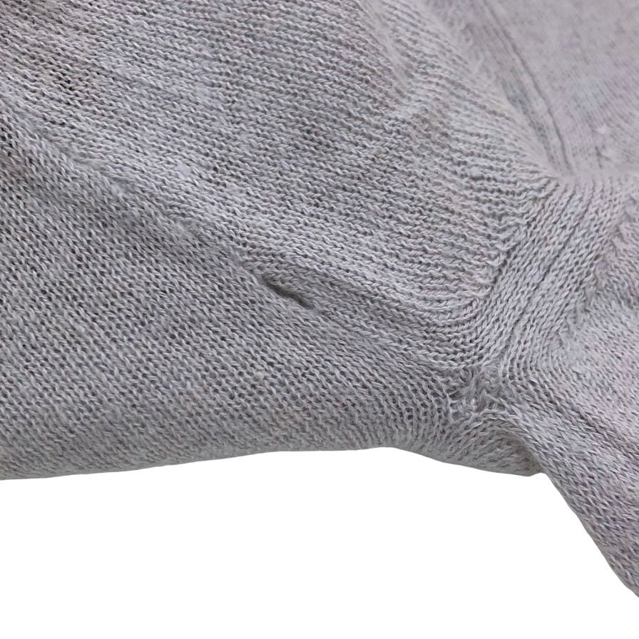 中古◆セッテフィーリカシミア 半袖ニット ライトグレー サイズ46 メンズ リネン Settefili Cashmere 【AFB16】