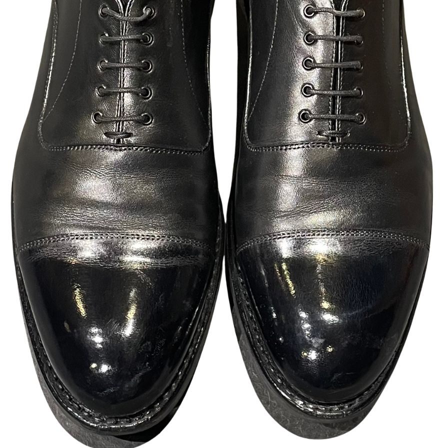 パラブーツ レザーシューズ ストレートチップ クレマンソー メンズ サイズUK8 ブラック PARABOOT CLEMENCEAU ビジネスシューズ 約27.0cm【LA】【中古】