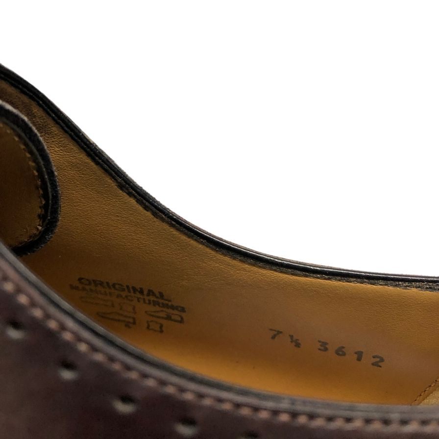 フランチェスコベニーニョ レザーシューズ ドーン 3612 ウイングチップ ブラウン サイズUK7.5 FRANCESCO BENIGNO 約26.5cm【AFC5】