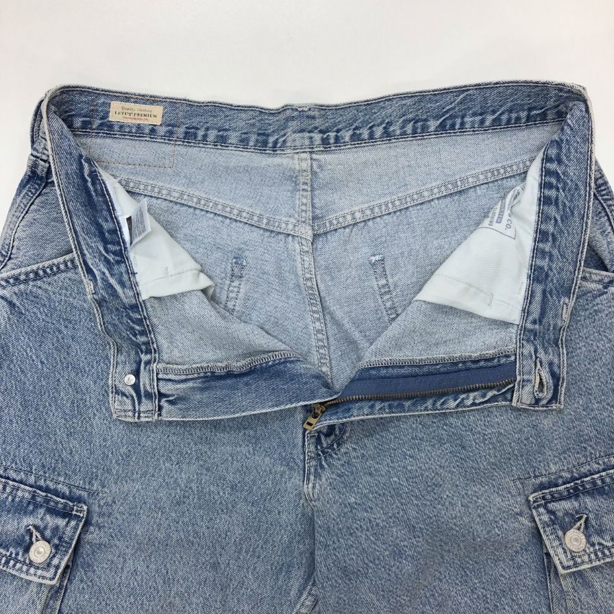 リーバイス プレミアム バギーカーゴ ショートパンツ ストーンウォッシュ Lot478 メンズ サイズW36 インディゴ LEVI'S PREMIUM 【AFB34】