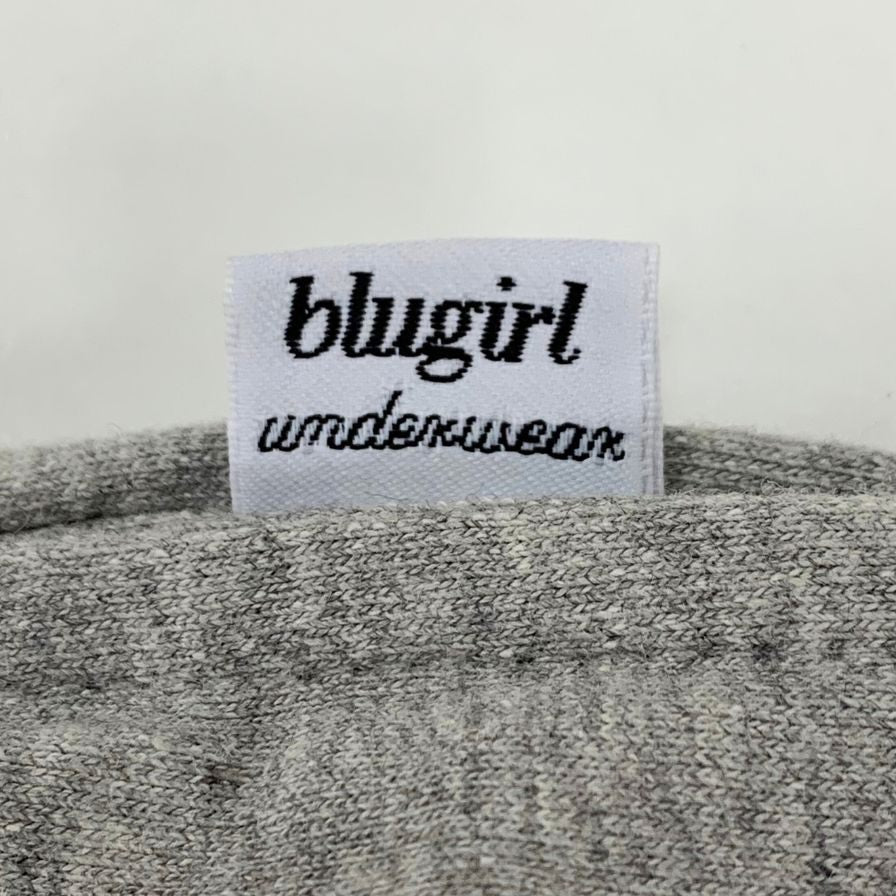 極美品◆ブルーガール フロントジップ トップス フラワー刺繍 レディース サイズ不明 グレー blugirl 【AFB31】