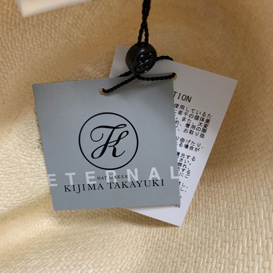 未使用◆キジマタカユキ トキーラセンター クリースハット E-005B-12 メンズ オフホワイト サイズ1 KIJIMA TAKAYUKI TOQUILA CENTER CREASE HAT【AFI1】