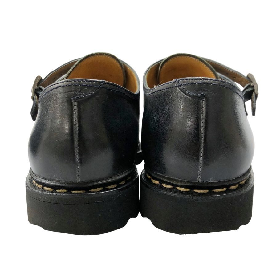 パラブーツ レザーシューズ ダブルモンク ウィリアム カーフ メンズ サイズUK8 ブラック Paraboot WILLIAM ビジネスシューズ 約26.5cm【LA】【中古】