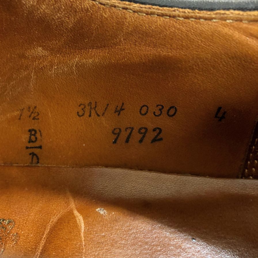 オールデン ウィングチップ 9792 アルパインカーフ ブラウン ユナイテッドアローズ別注 7.5サイズ ALDEN ビジネスシューズ 約25.5cm【LA】【中古】