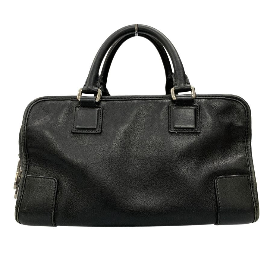 ロエベ ハンドバッグ アマソナ28 アナグラム レザー 南京錠 レディース ブラック LOEWE【AFE2】