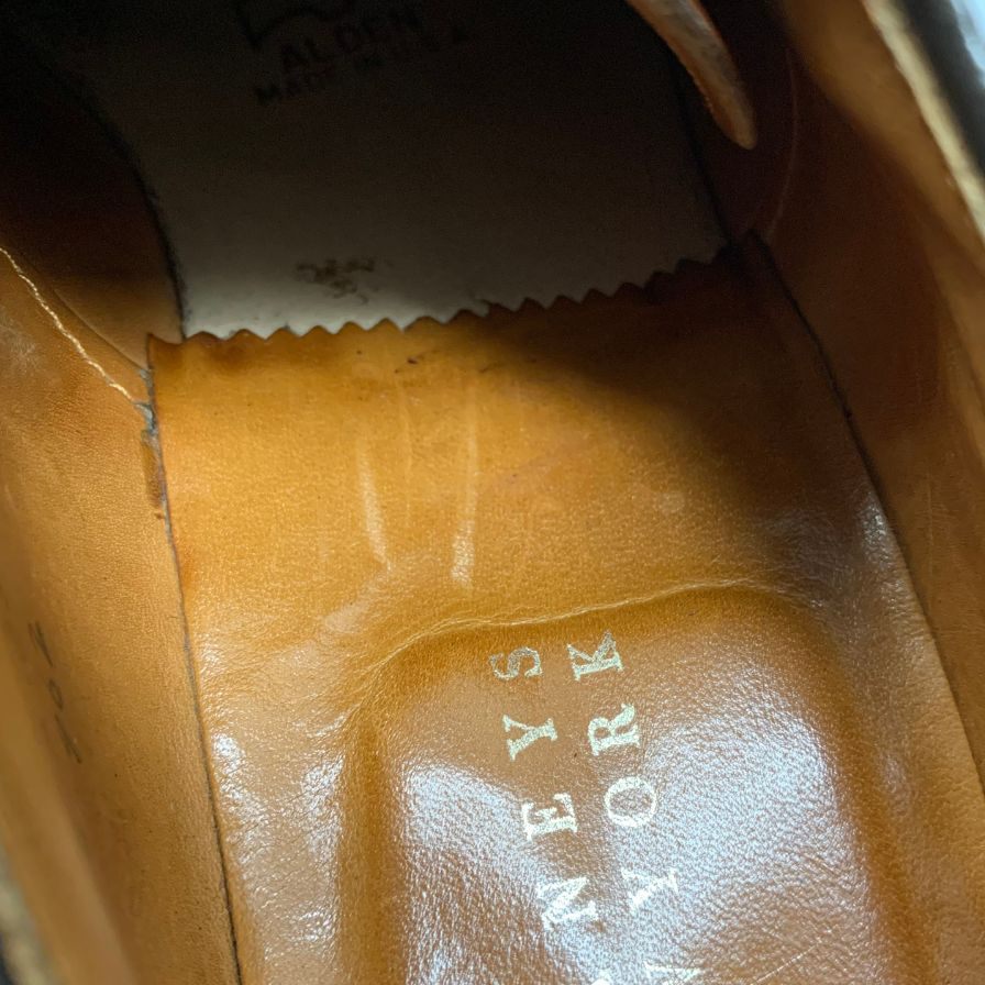 オールデン バーニーズニューヨーク別注 962 レースアップシューズ スプリットトゥ カーフ ブラウン メンズ サイズ8.5D Alden BARNEYS NEW YORK 約26.5cm【LA】