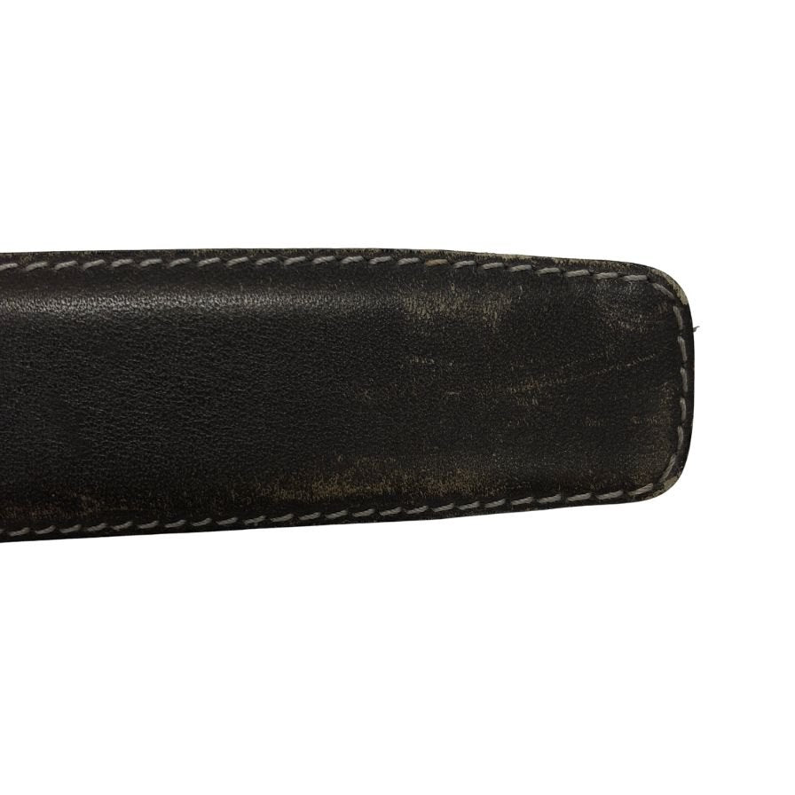 ロエベ レザーベルト ゴールド金具 グレー サイズ34-85 LOEWE【AFI13】
