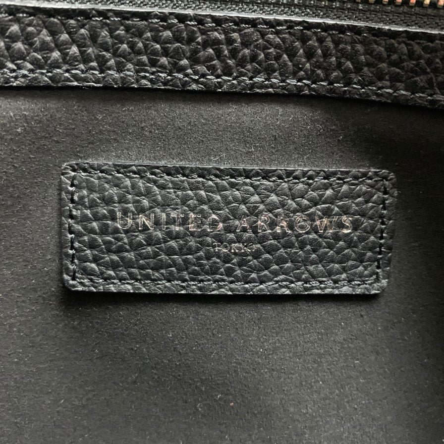 中古◆ユナイテッドアローズ トートバッグ レザー ブラック メンズ UNITED ARROWS【AFE5】