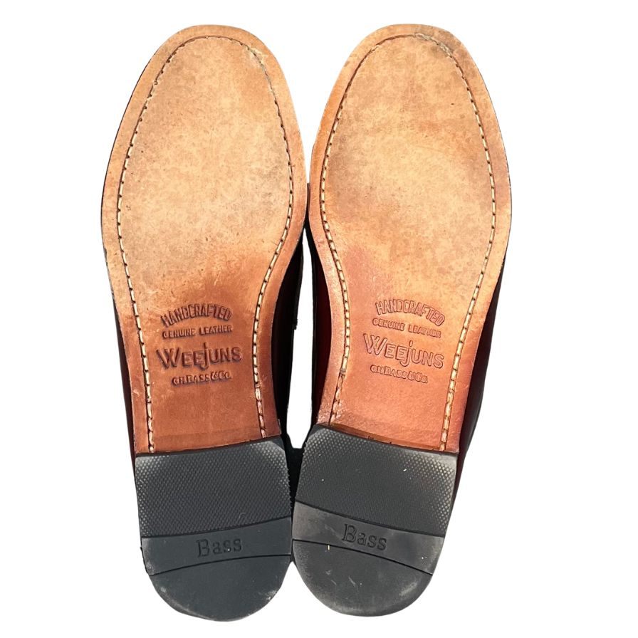 ジーエイチバス レザーシューズ ローファー ローガン ガラスレザー バーガンディ メンズ サイズUS9.5D G.H.Bass&Co. ローファー 約27.5cm【LA】【中古】