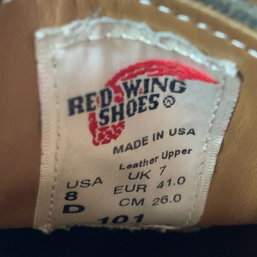 レッドウィング レザーシューズ プレーントゥ ポストマン オックスフォード 101 レザー サイズUS8D メンズ ブラック RED WING 約26.0cm【AFC44】