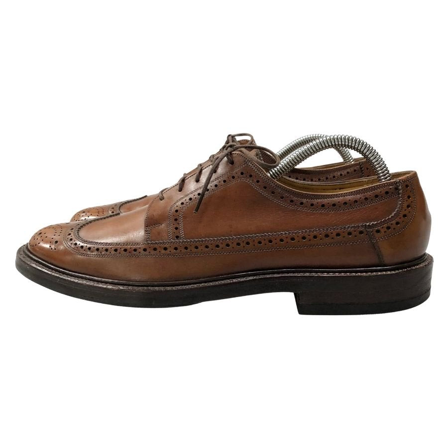 フローシャイム バーシティ 30679 CJ 69年製 ウイングロングチップ ブラウン メンズ サイズ9 FLORSHEIM VARSITY 約27.0cm【AFC34】