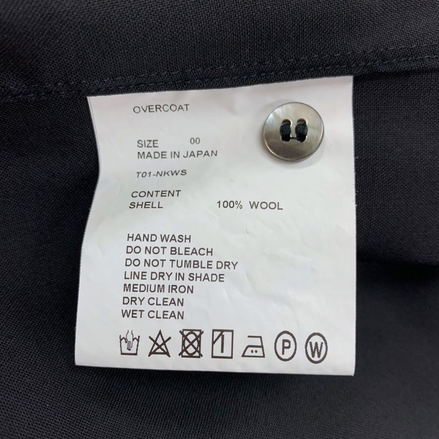 美品◆オーバーコート 長袖シャツ ブラック メンズ サイズ00 OVERCOAT 【AFB51】