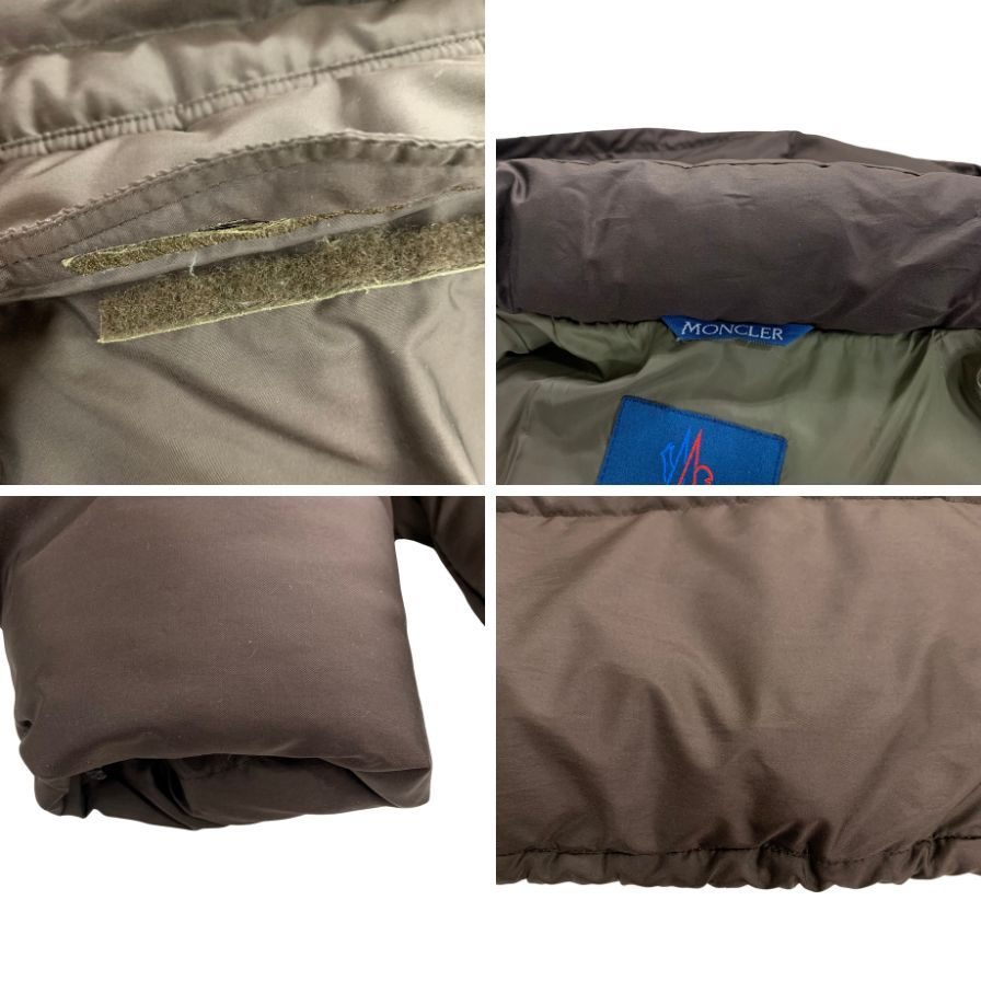 中古◆モンクレール グレノーブル 青タグ ビンテージ ダウンジャケット メンズ ブラウン サイズ2 MONCLER 【AFA10】