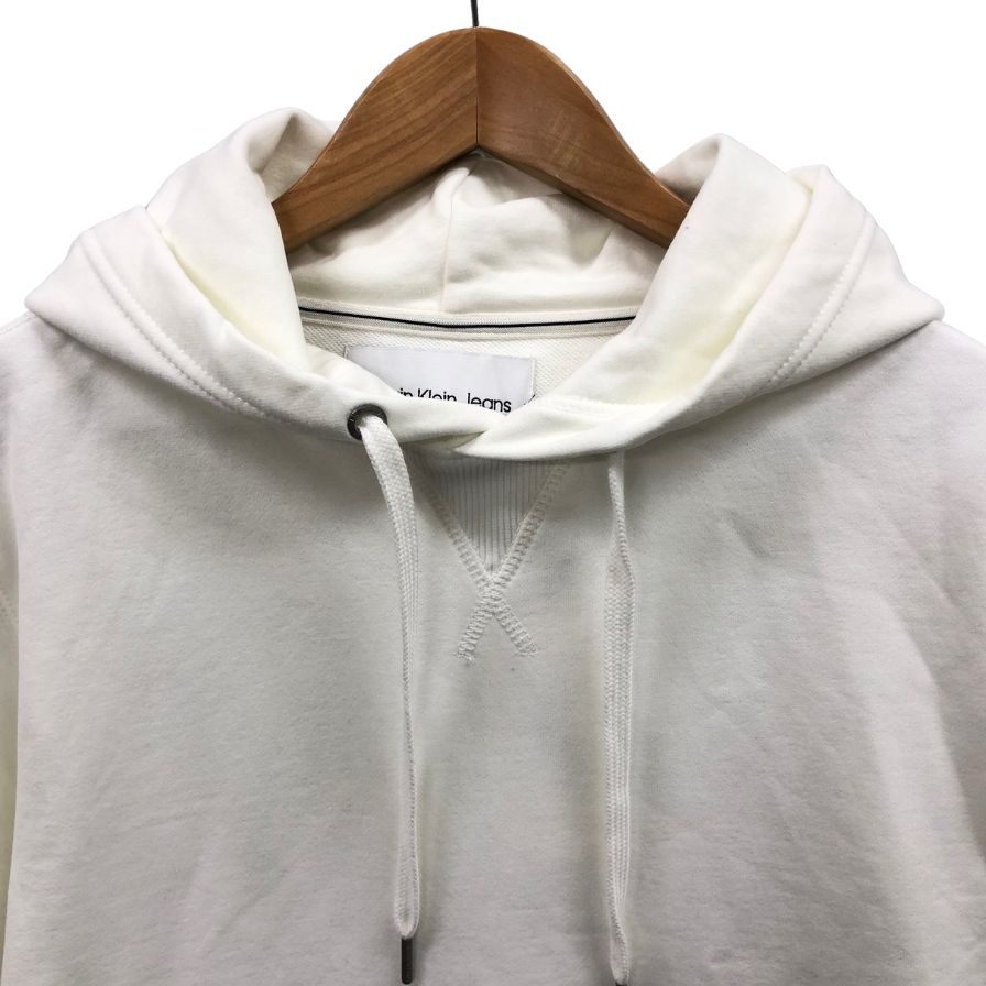 未使用◆カルバンクラインジーンズ プルオーバーパーカー 24AW J30J323430 サイズL メンズ ホワイト Calvin Klein Jeans 【AFB10】