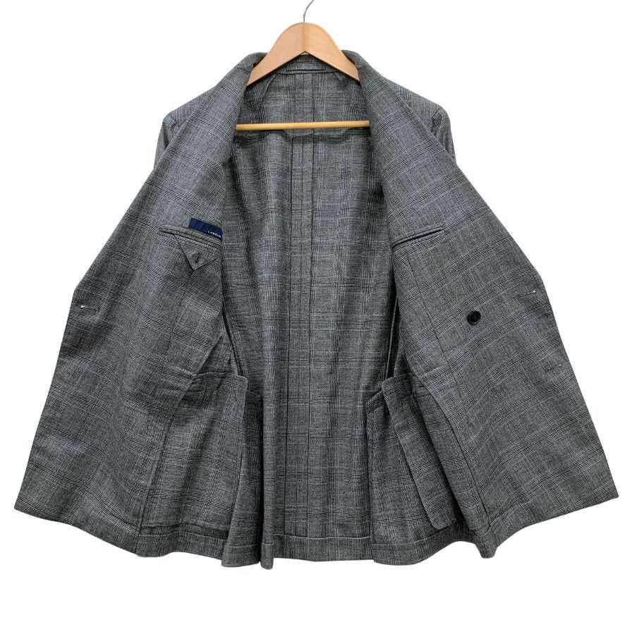 ラルディーニ セットアップ ダブルブレスト ロロピアーナ製 チェック メンズ サイズ46 LARDINI【AFB33】