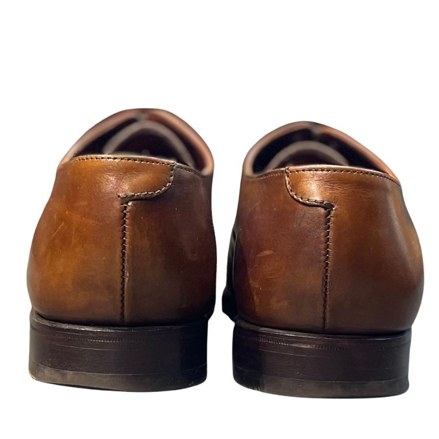 クロケット&ジョーンズ レザーシューズ ケント ストレートチップ カーフ サイズ6.5E ブラウン CROCKETT&JONES ビジネスシューズ 約25.5cm【LA】【中古】