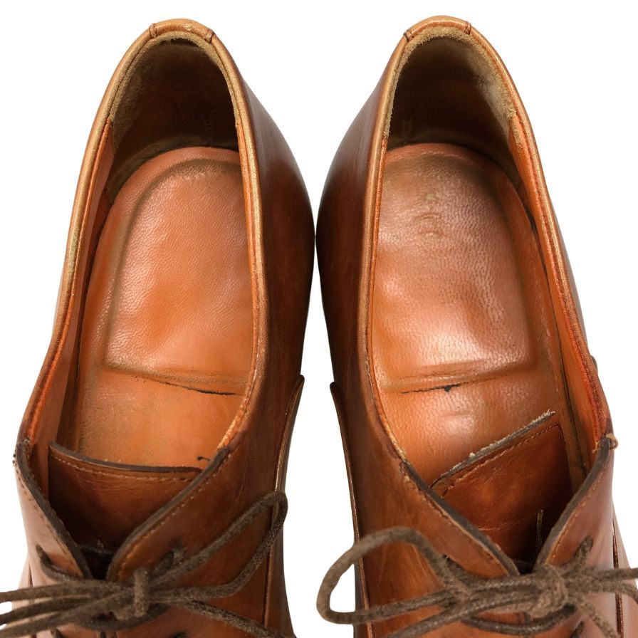 サントーニ レザーシューズ ストレートチップ 6365 ブラウン サイズ7 メンズ Santoni 約26.0cm【AFC43】