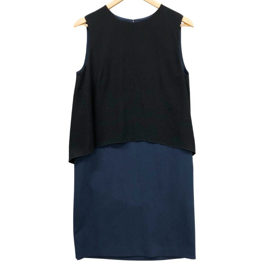 新品同様◆マックスマーラ スポーツマックス カットソー ノースリーブ 切替 ネイビー レディース サイズ42 MAX MARA SPORTMAX 【AFB25】