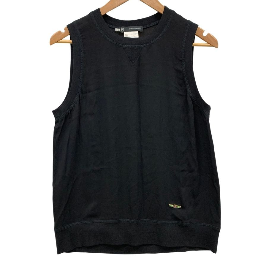 DSQUARED2 タンクトップ ブラック ノースリーブ 美品 極美品◇ディースクエアードノースリーブトップス タンクトップ