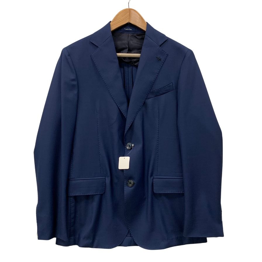 極美品◆グアリヌッチ ジャケット シングル サイドベンツ ブルー メンズ サイズ48 GUARINUCCI 【AFB24】