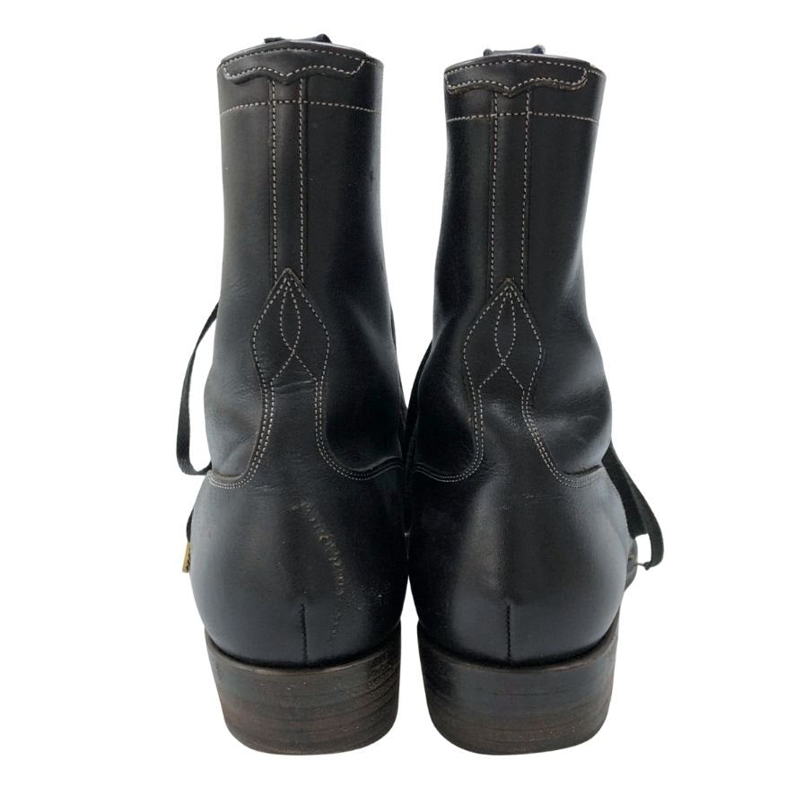 フット ザ コーチャー レースアップブーツ サイズ8 ブラック レザー foot the coacher ブーツ 約26.0cm【LA】【中古】