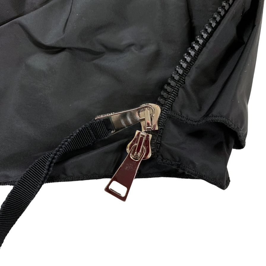 美品◆モンクレール 19SS ナイロンジャケット SARCELLE GIUBBOTTO フリル ブラック レディース サイズ2 MONCLER 【AFB38】