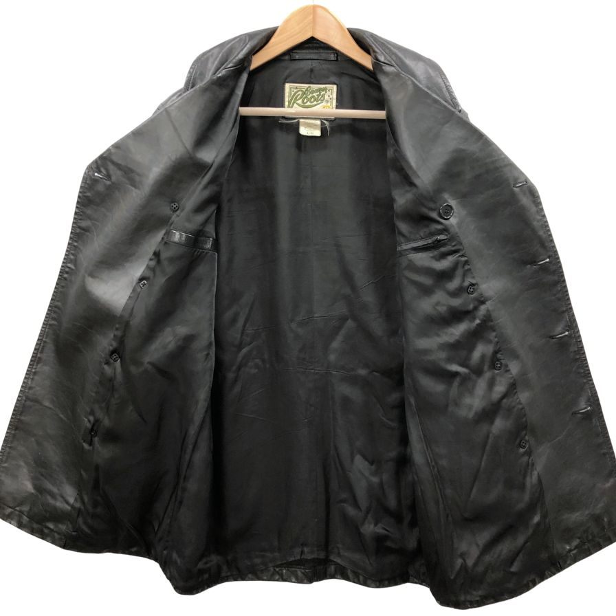 中古◆ビーバールーツ レザーコート ポリスマン サイズL ブラック メンズ Beaver Roots 【AFG1】
