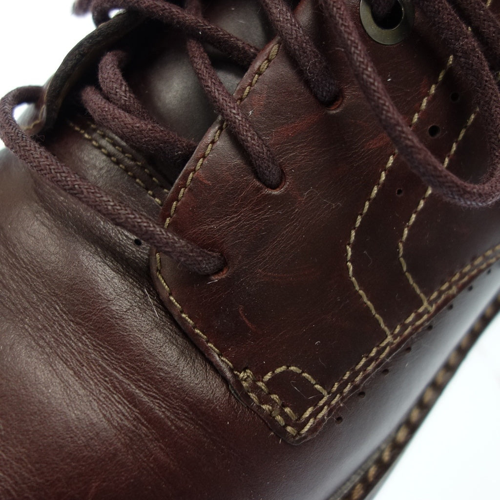 美品◆クラークス レザーシューズ 外羽根 プレーントゥ ボルドー サイズ25 メンズ Clarks【AFC46】