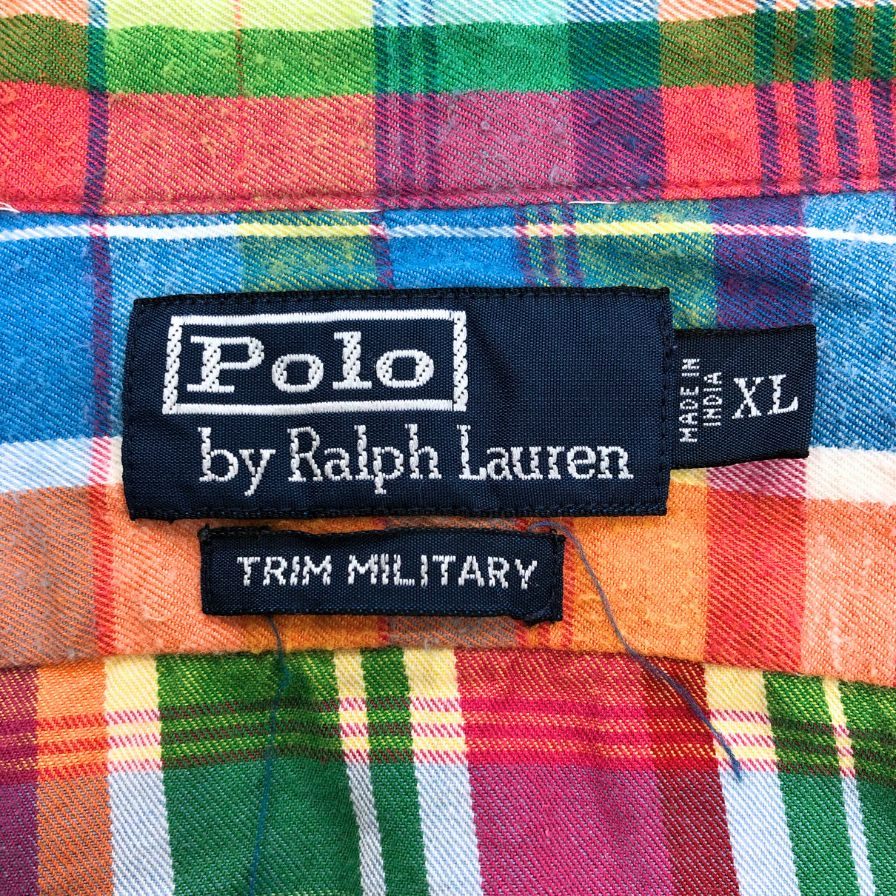 ポロ ラルフローレン ウエスタンシャツ チェック マルチカラー メンズ サイズXL Polo Ralph Lauren【LA】