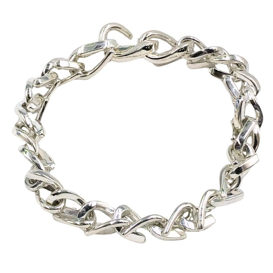 ティファニー ブレスレット フォージ チェーンリンク ミディアムリンク 21コマ メンズ Ag925 シルバー サイズM TIFFANY&Co FORGE MEDIUM LINK