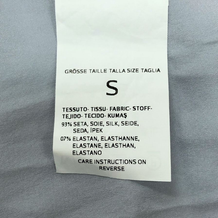 美品◆マックスマーラ レジャー 半袖カットソー Uネック シルク 半袖 Tシャツ グレー レディース サイズS MaxMara LEISURE 【AFB34】