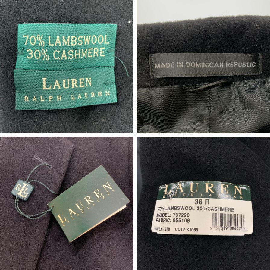 美品◆ラルフローレン コート カシミヤ30% ウールコート メンズ サイズ36 RALPH LAUREN 【AFA20】