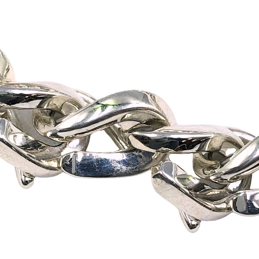 ティファニー ブレスレット フォージ チェーンリンク ミディアムリンク 22コマ メンズ Ag925 シルバー サイズL TIFFANY&Co FORGE MEDIUM LINK