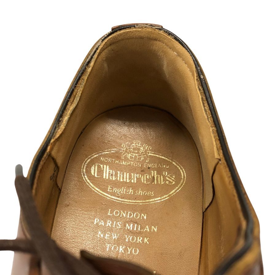 チャーチ レザーシューズ プレーントゥ SHANNON 五都市 シャノン ブラウン メンズ UK60F Church's 約25.0cm【LA】