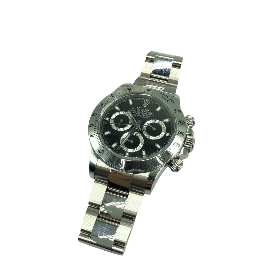 ロレックス 腕時計 デイトナ 116520 ブラックダイヤル 自動巻き シルバー メンズ ROLEX DAYTONA【KIN】