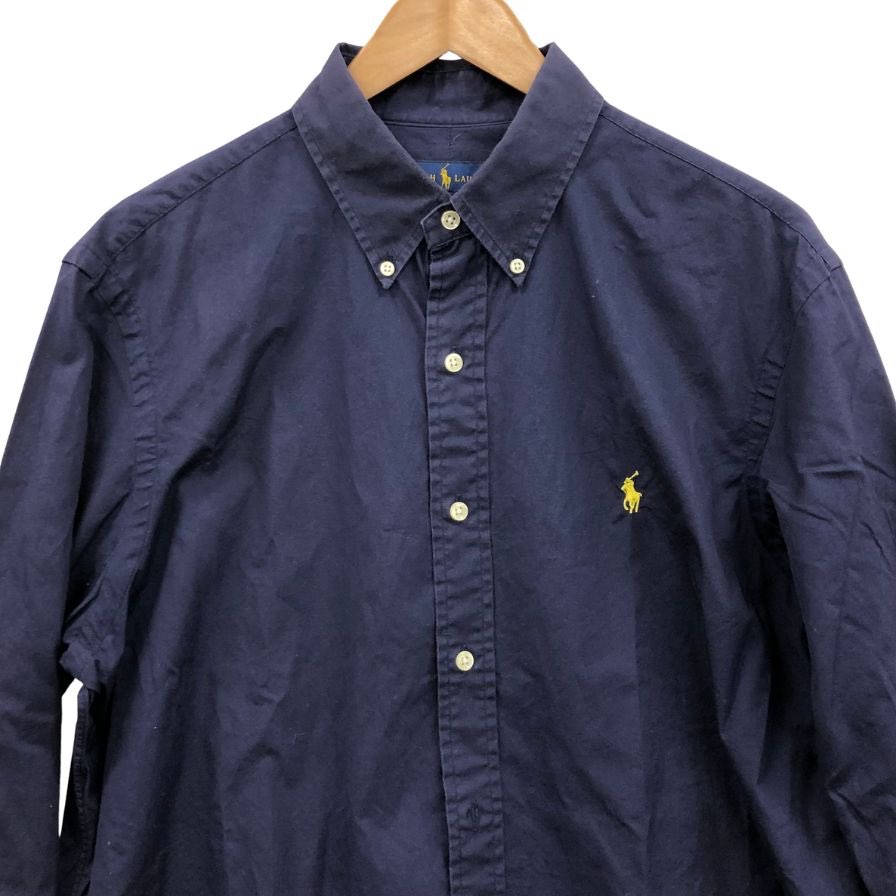 美品◆ラルフ ローレン BDシャツ 710572857002 ネイビー サイズL メンズ Ralph Lauren 【AFB6】