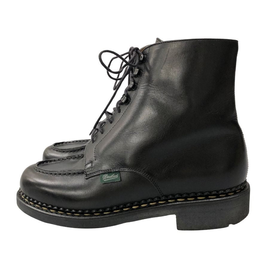 パラブーツ レースアップ ブーツ ボーリュー レザー メンズ ブラック サイズ5 Paraboot Beaulieu ブーツ 約23.5cm【LA】【中古】
