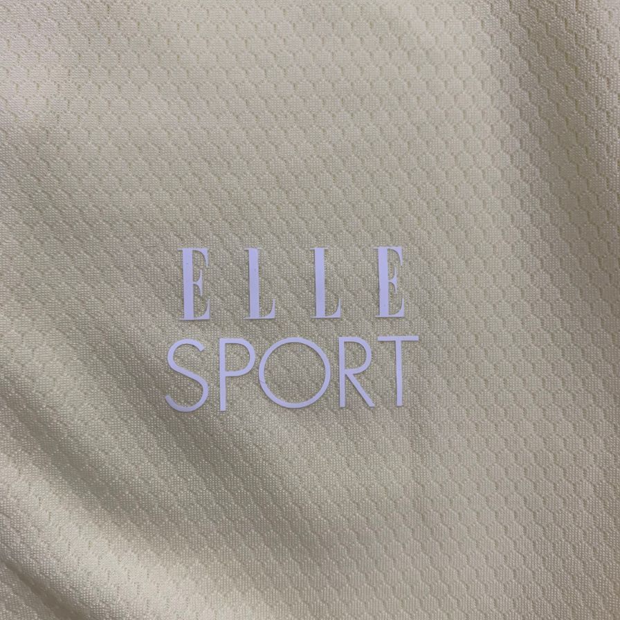 新品同様◆エルスポーツ Tシャツ ハーフジップ イエロー系 レディース サイズM ELLE SPORTS 【AFB21】