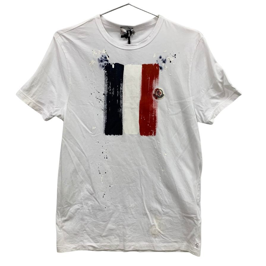 美品◆モンクレール Tシャツ 310918025450 白 ホワイト メンズ Mサイズ MONCLER 【AFB12】