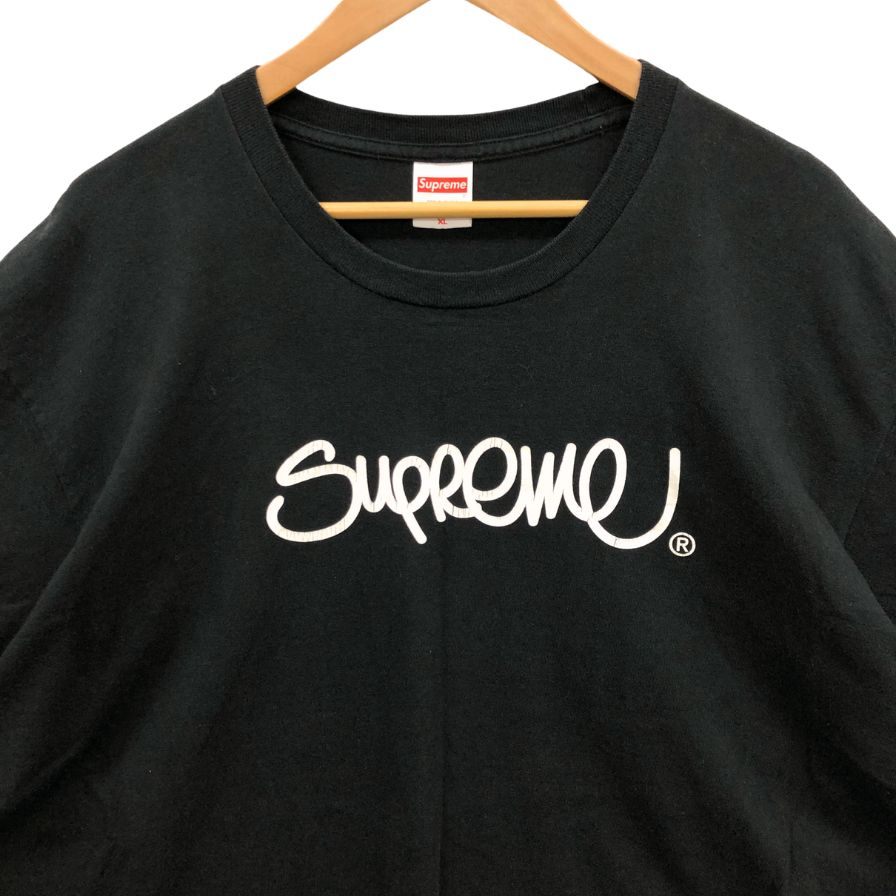 中古◆シュプリーム Tシャツ 22SS ハンドスタイル USA製 コットン メンズ サイズXL ブラック Supreme 【AFB39】