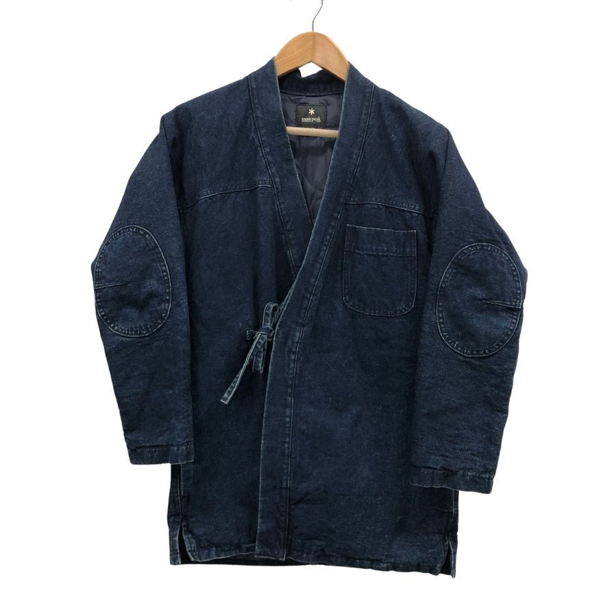美品◆スノーピーク ドテラジャケット ブラック メンズ サイズS ブルー系 JK 15AU104 snowpeak 【AFA11】