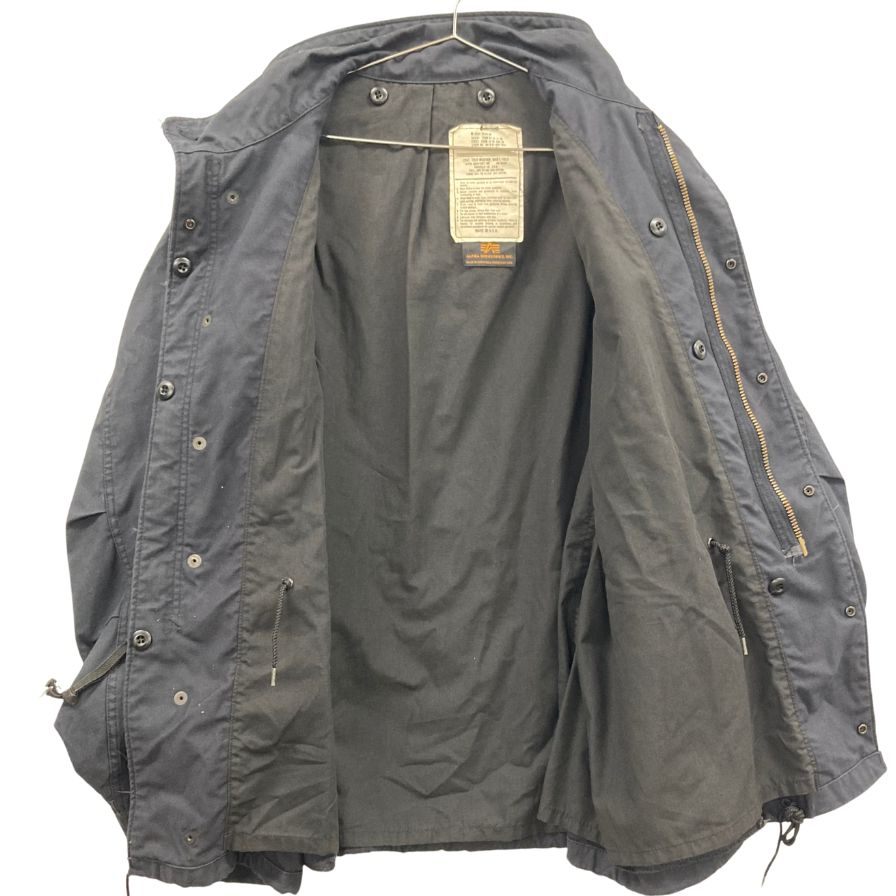 美品◆アルファ インダストリーズ M65フィールドジャケット ナイロン×ポリエステル ネイビー サイズX-LARGE REGULAR メンズ ALPHA INDUSTRIES 【AFB45】