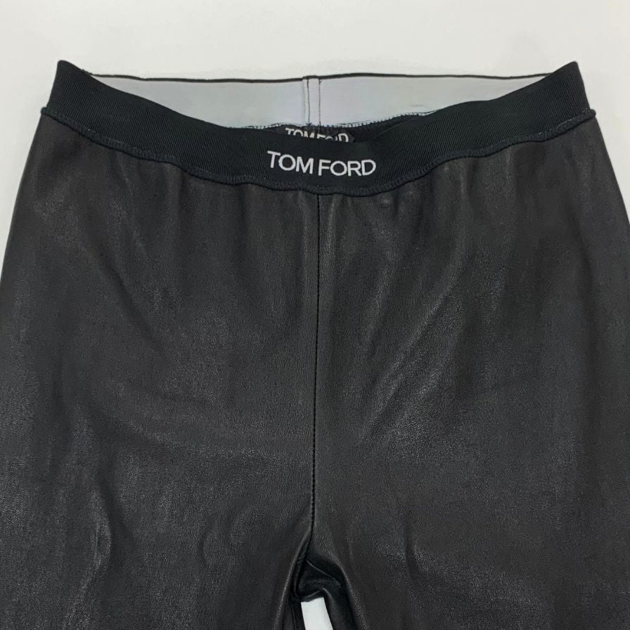 トムフォード ウエストロゴ レギンス 裾ジップ イタリア製 レディース サイズ40 ブラック TOMFORD 【AFB20】
