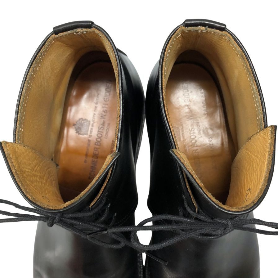 シュナイダーブーツ ジョージブーツ 52ラスト サイズ6.5 カーフレザー ブラック メンズ Schnieder Boots George Boots ブーツ 約25.0cm【LA】【中古】