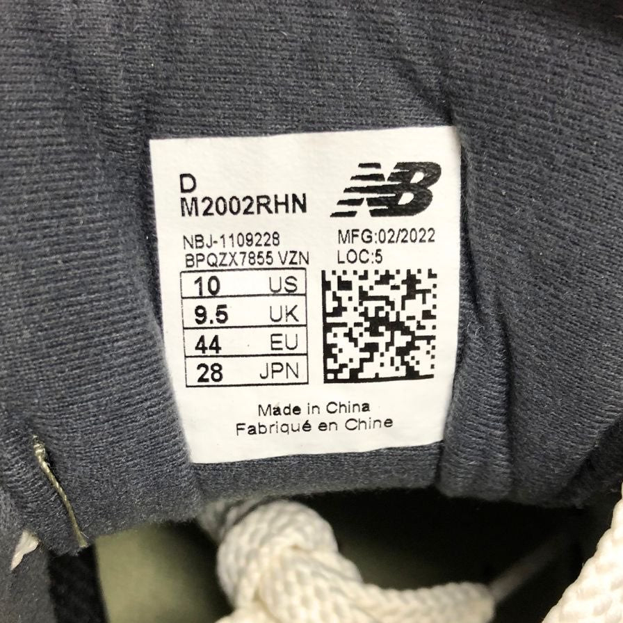 ニューバランス スニーカー M2002RHN オリーブ メンズ サイズ28㎝ new balance 約28.0cm【AFD7】