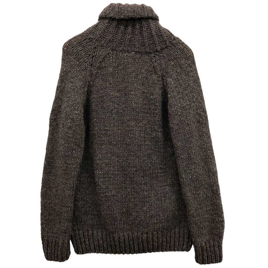 美品◆アーバンリサーチ ドアーズ ハンドニット 木製ボタン ペルー製 メンズ サイズL ブラウン URBAN RESEARCH DOORS 【AFB26】